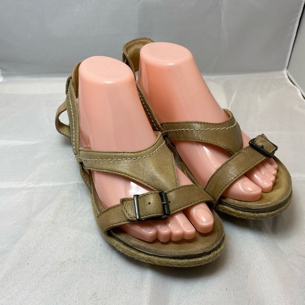 Bussola Parma Beige Leather Sandal 40/9-9.5